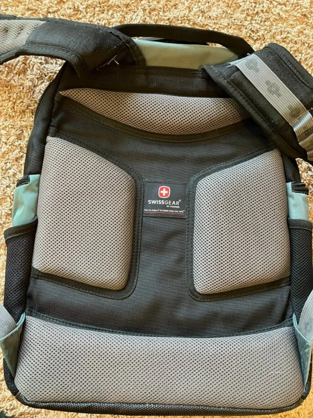 SwissGear by Wenger Laptop Backpack Black Gray Travel School Work Padded